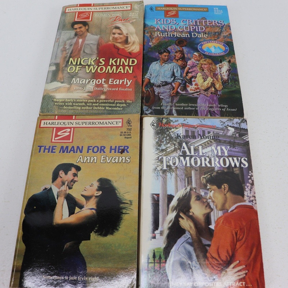 Vintage Harlequin Super Romance Paperback Novel Lot of 4